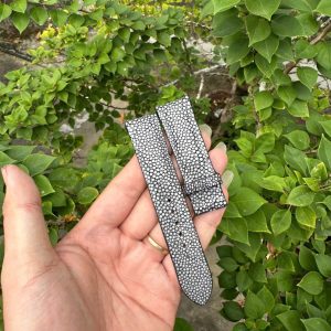 Handcrafted stingray leather watch strap